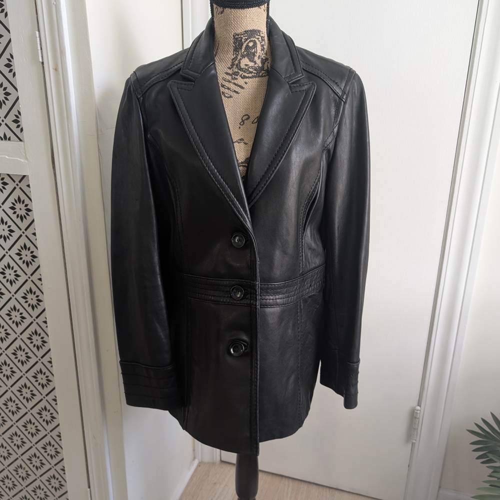 Avanti Midnight Black Leather Jacket